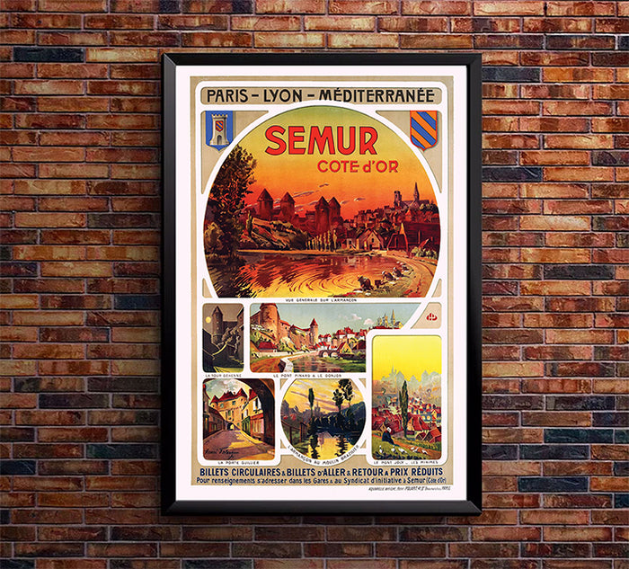 France - Semur - Vintage Travel Poster