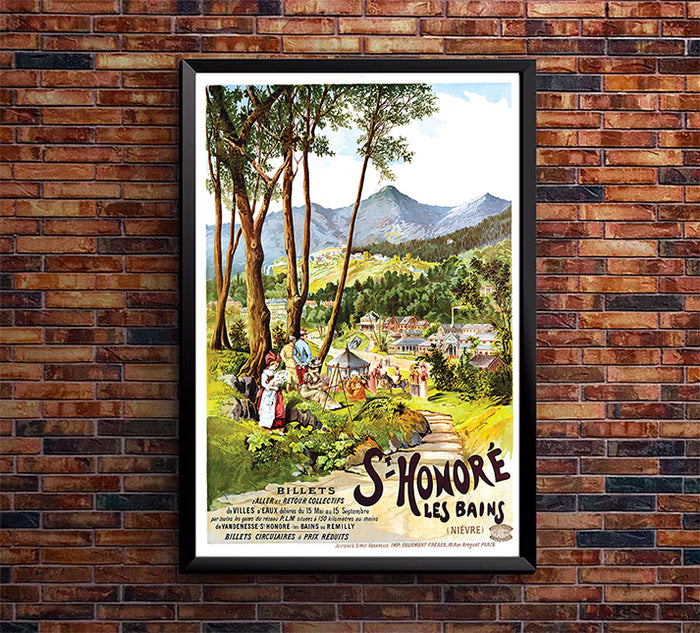 France - St Honore Les Bains- Vintage Travel Poster