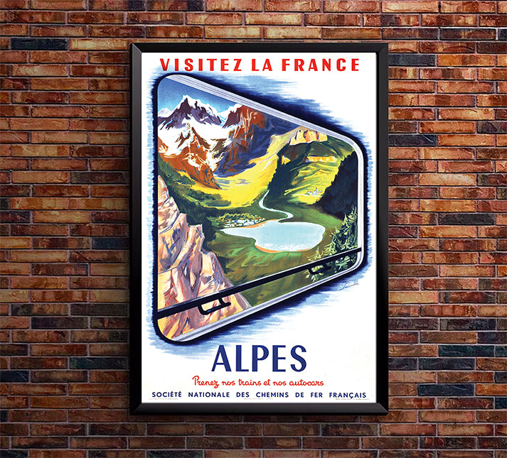 France - Alpes - Vintage Travel Poster