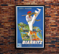 France - Biarritz - Vintage Travel Poster