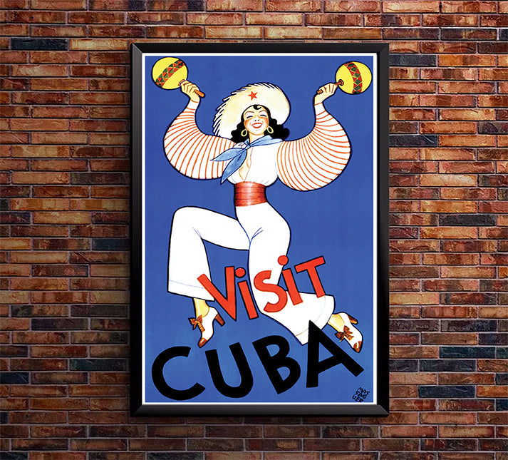 Cuba - Visit Cuba 2 - Vintage Travel Poster