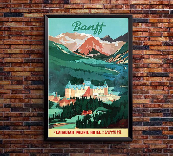 Canada - Candian Pacific Hotel - Banff - Vintage Travel Poster