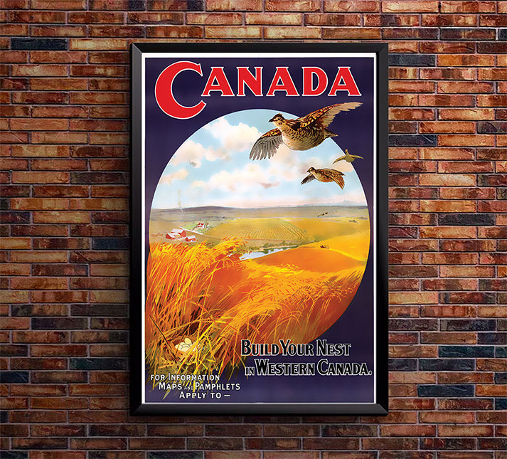 Canada - Build your Nest - Vintage Travel Poster