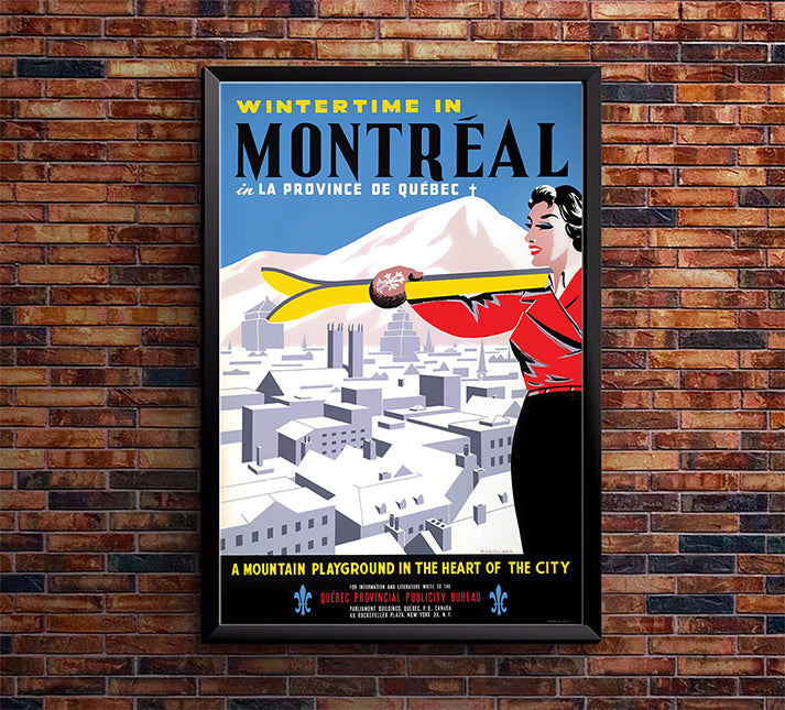 Canada - Montreal - Vintage Travel Poster