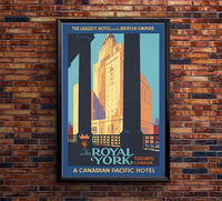 Canada - Royal York Hotel - Vintage Travel Poster