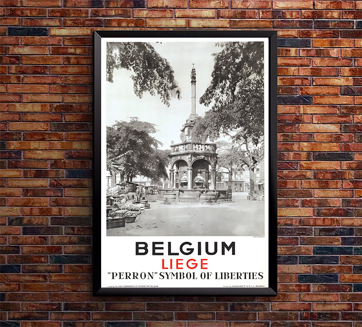 Belgium - Liege - Vintage Travel Poster