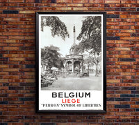 Belgium - Liege - Vintage Travel Poster