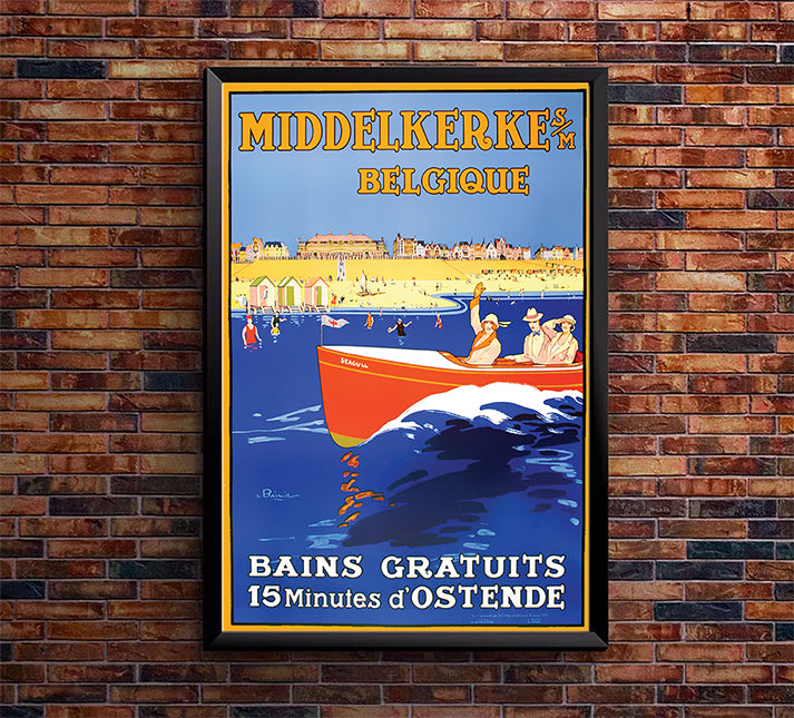 Belgium - Middelkerke - Vintage Travel Poster