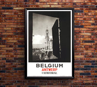 Belguim - Antwerp - Vintage Travel Poster