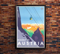 Austria - Hoildays - Vintage Travel Poster