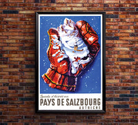 Austria - Pays de Salzbourg - Vintage Travel Poster