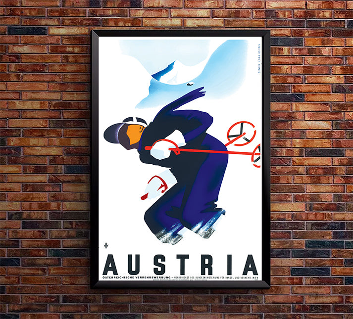 Austria - Ski v2 - Vintage Travel Poster