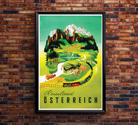 Austria - Osterreich - Reiseland - Vintage Travel Poster