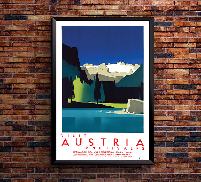 Visit Austria - Alps - Vintage Travel Poster