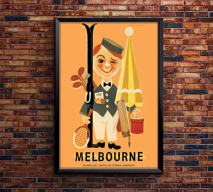 Australia - Melbourne - Vintage Travel Poster