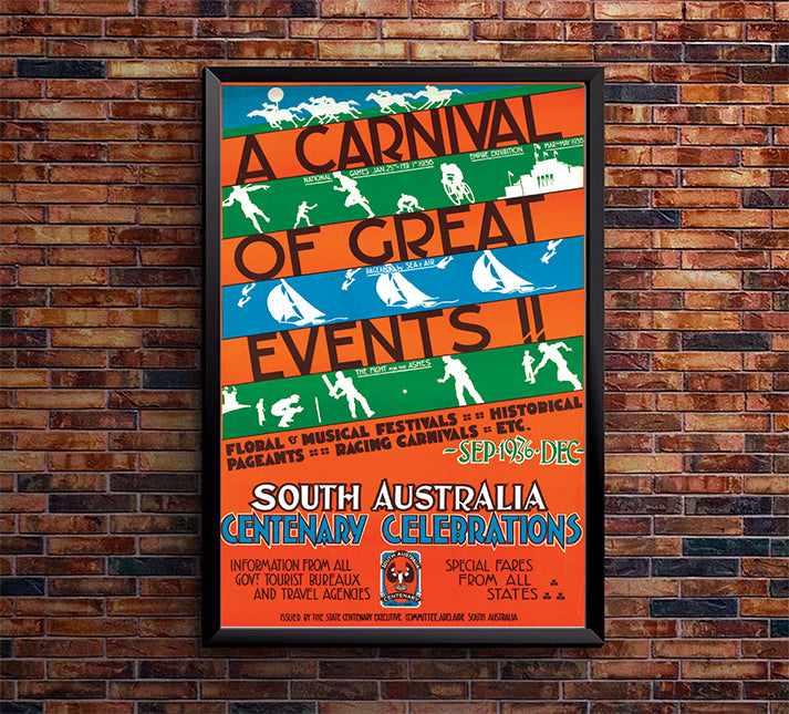 Australia - Centary Celebrations - Vintage Travel Poster