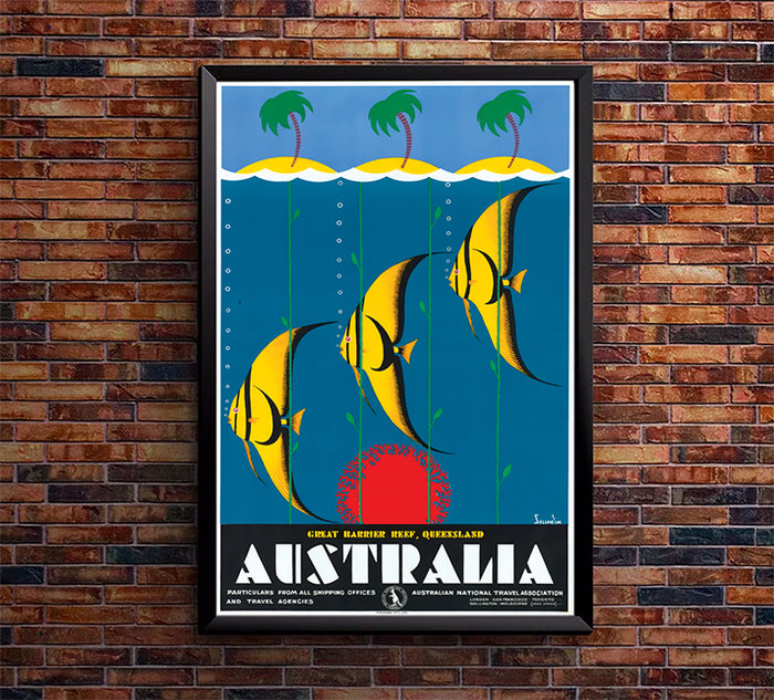 Australia - Great Barrier Reef - Vintage Travel Poster