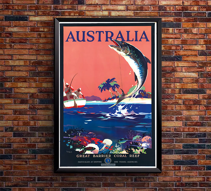 Australia - Great Barrier Reef 2 - Vintage Travel Poster