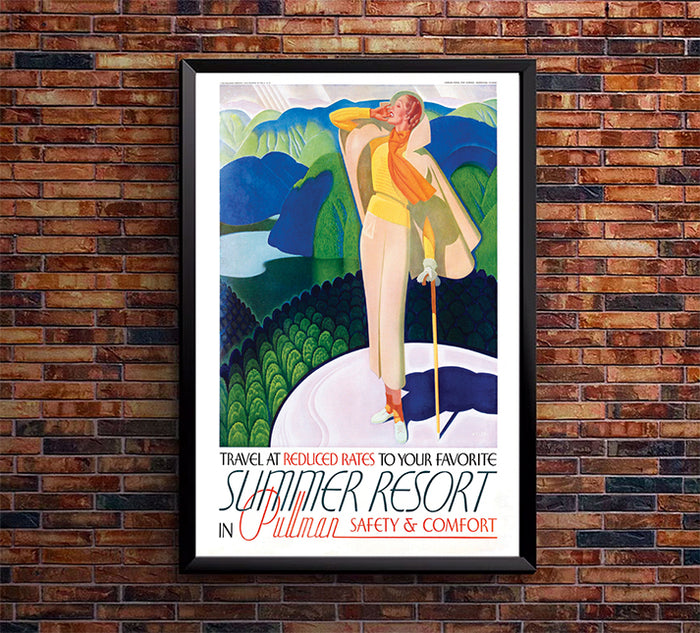 Washington - Pullman Summer Resort 2 - Vintage Travel Poster