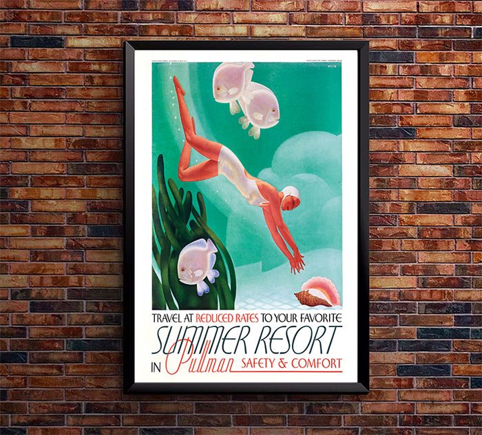 Washington - Pullman Summer Resort - Vintage Travel Poster