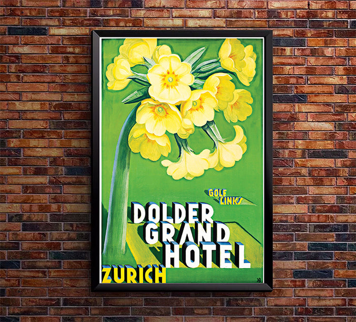 Switzerland-Zurich - Dolder Grand Hotel - Vintage Travel Poster