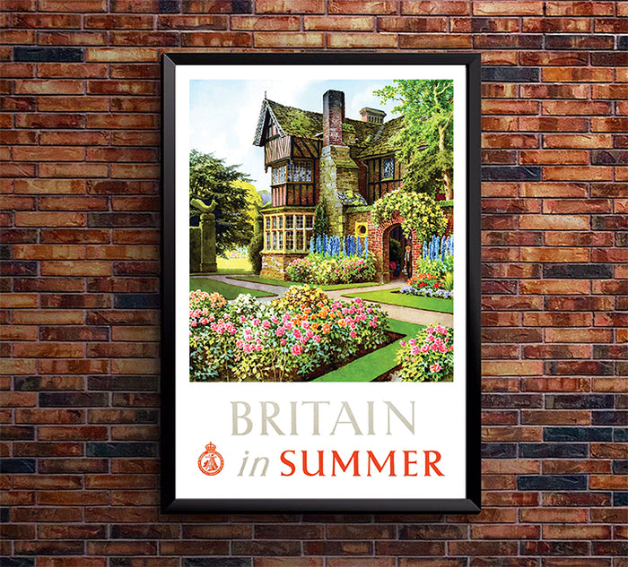 UK - Britain in Summer - Vintage Travel Poster