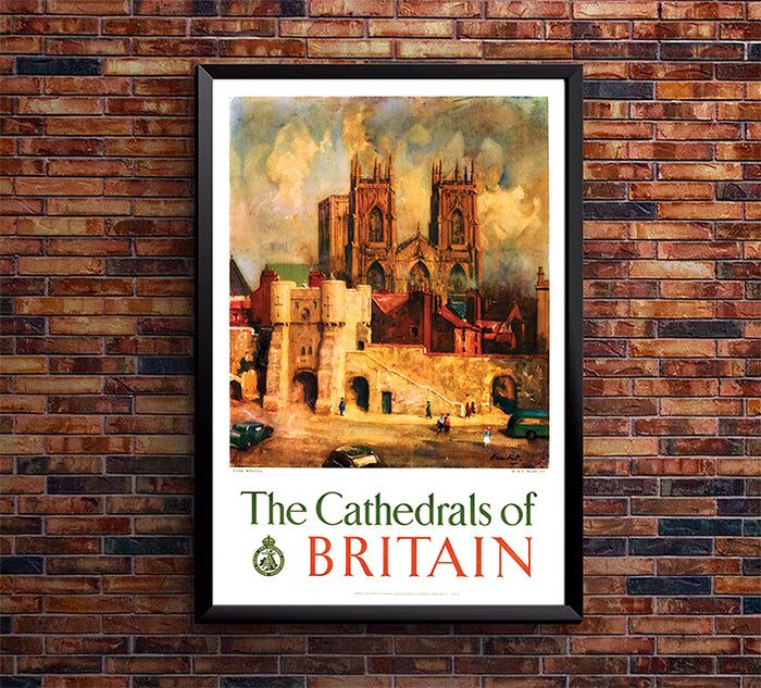 UK - Cathedrals of Britain - Vintage Travel Poster