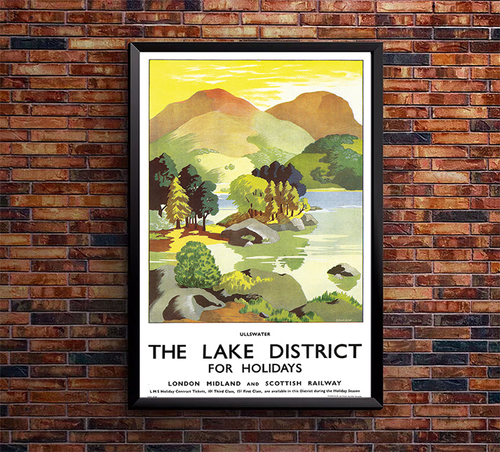 UK - Lake District - Vintage Travel Poster