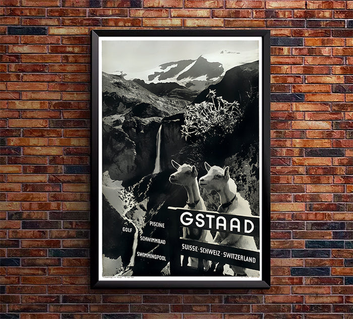 Switzerland - Gstaad - Vintage Travel Poster