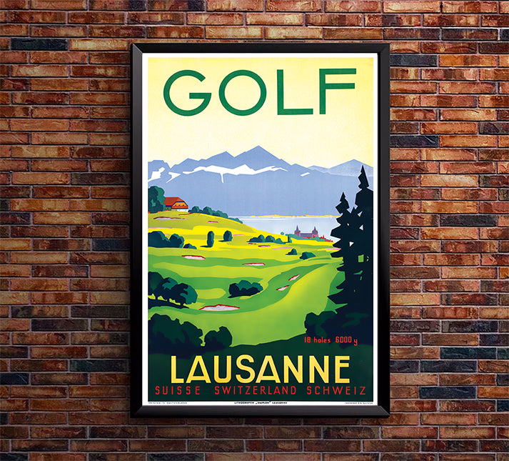 Switzerland - Laussanne 2 - Vintage Travel Poster