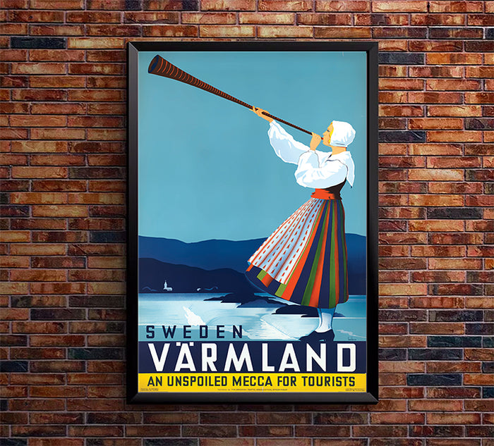 Sweden - Varmland - Vintage Travel Poster