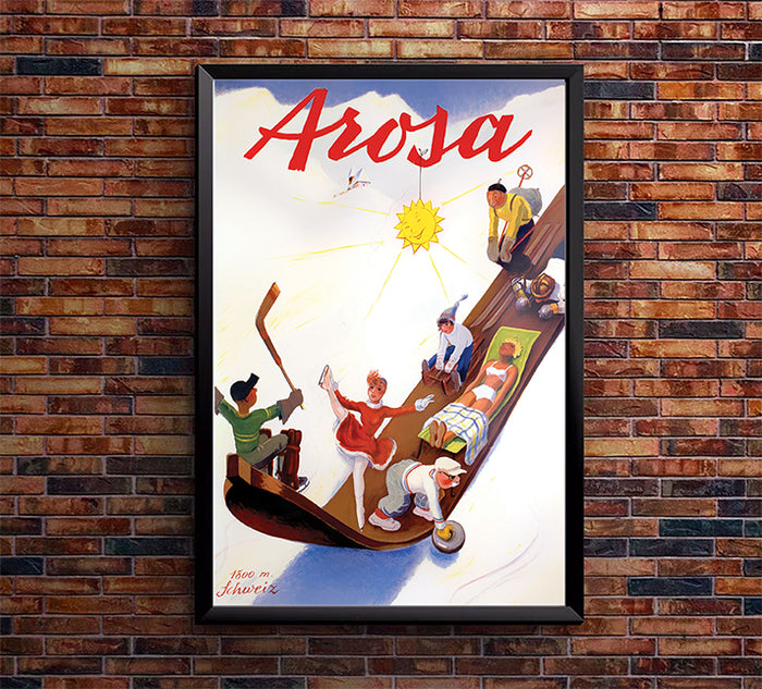 Switzerland - Arosa - Vintage Travel Poster