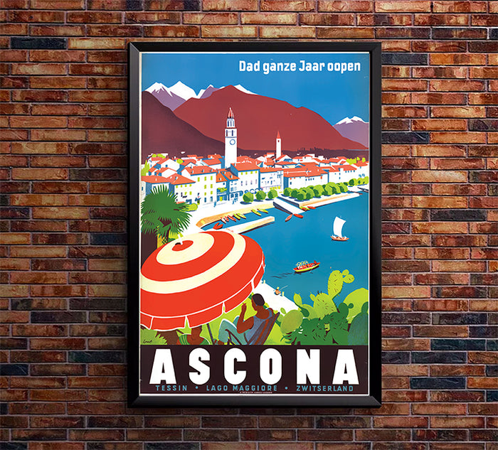 Switzerland - Ascona 2 - Vintage Travel Poster