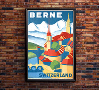 Switzerland - Berne - Vintage Travel Poster