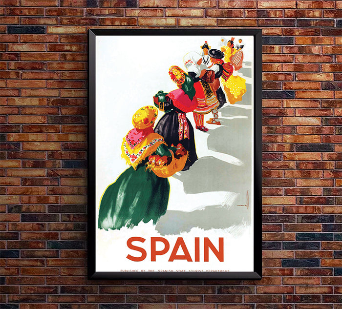 Spain - Tourism - Vintage Travel Poster