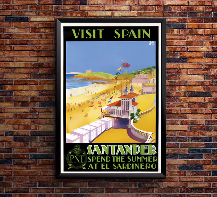 Spain - Satander - Vintage Travel Poster