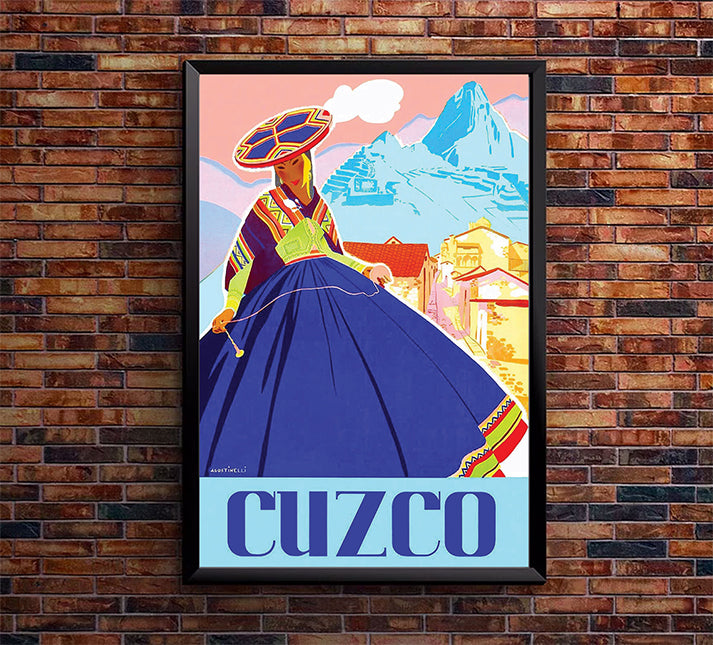 Peru - Cuzco - Vintage Travel Poster