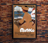 Monaco - Exposition - Vintage Travel Poster