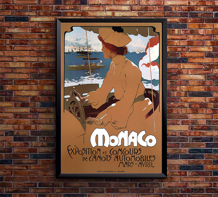 Monaco - Exposition - Vintage Travel Poster