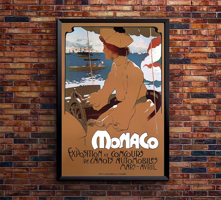 Monaco - Exposition - Vintage Travel Poster