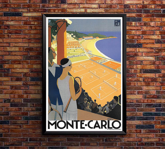 Moncao - Monte Carlo - Vintage Travel Poster