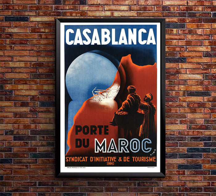 Morroco - Casablanca - Vintage Travel Poster