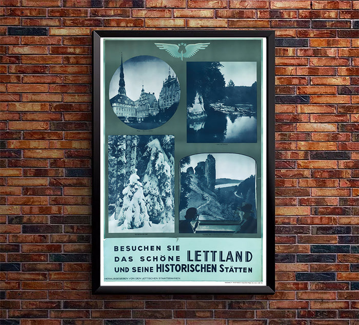 Latvia - Vintage Travel Poster