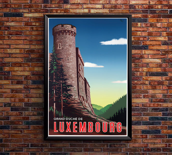 Luxembourg - France - Vintage Travel Poster