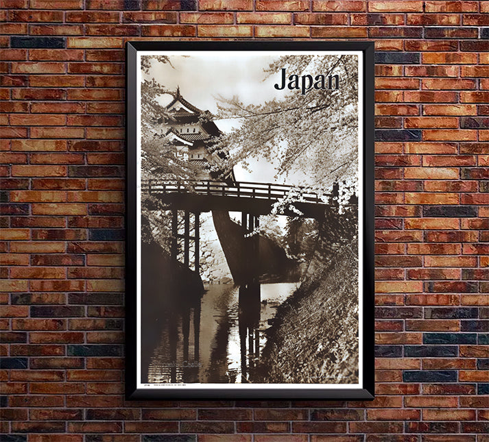 Japan - Hirosaki Castle- Vintage Travel Poster