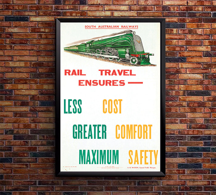 Australia - South Australian Railway 2 - Vintage Travel Poster