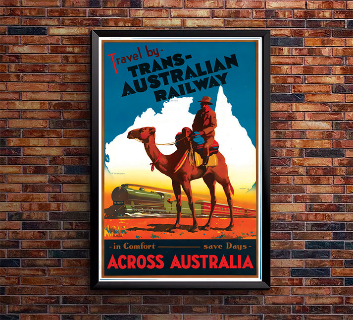 Australia - Trans Australian Railway - Vintage Travel Poster