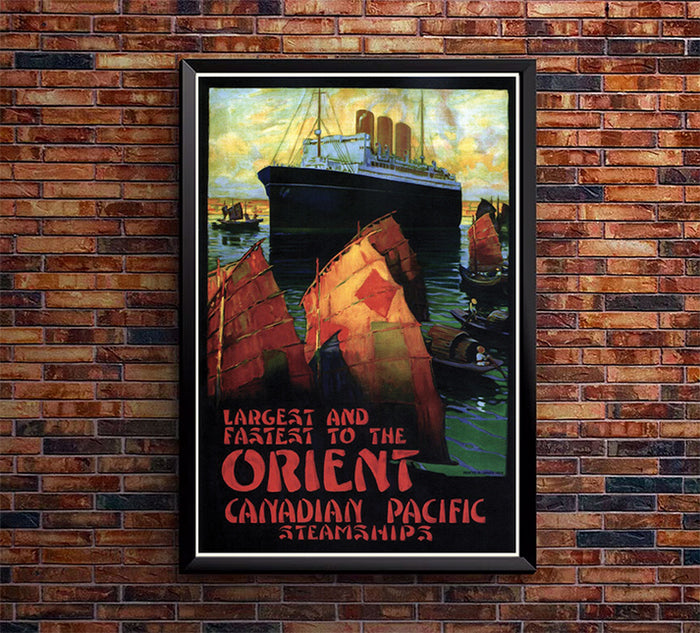 Canada - Canadian Pacific Steamships - Orient - Vintage Travel Poster