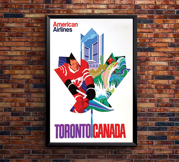 American Airlines - Canada - Toronto - Vintage Travel Poster