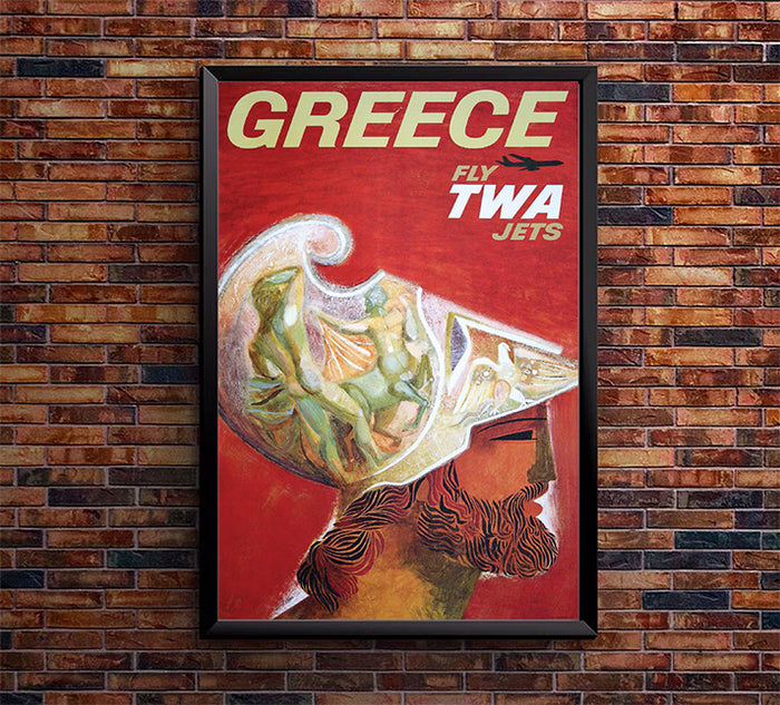 Airways - Greece - Vintage Travel Poster